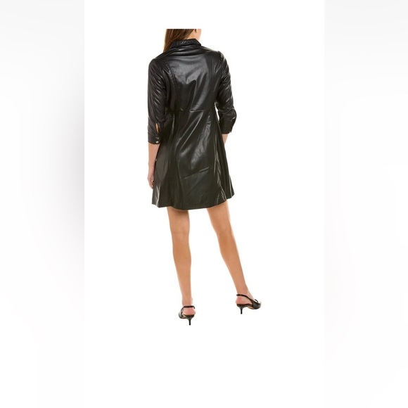 Nanette Lepore Leather Button Up Shirtdress - Picture 2 of 11